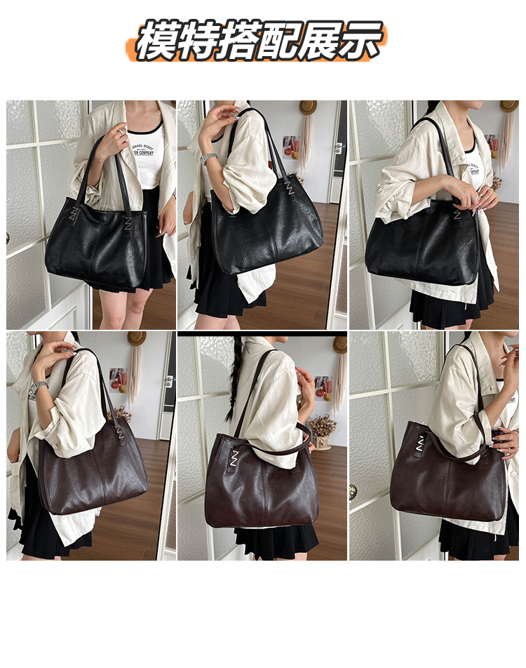 Elegant Women's Leather Bag: Spacious Travel Bag & Daily Essentials Organizer detail 5