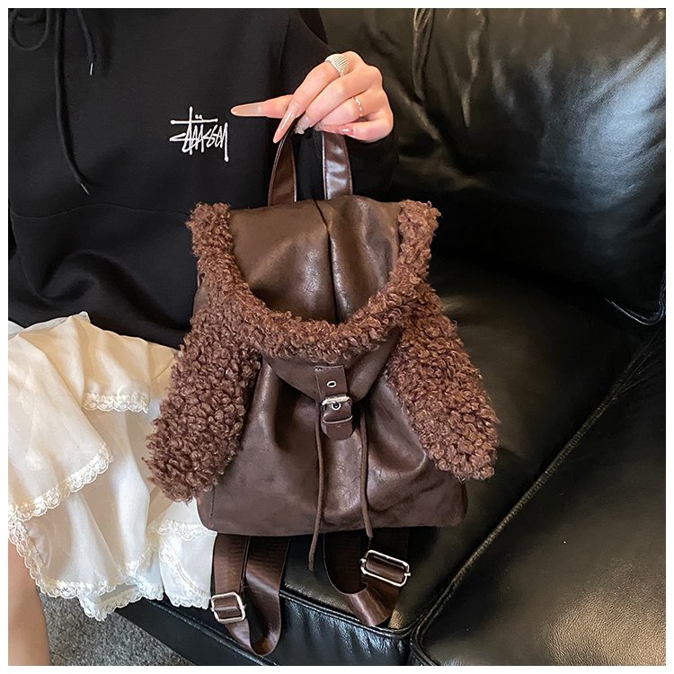 Lightweight Animal Pattern PU Leather Flap Backpack for Women detail 20