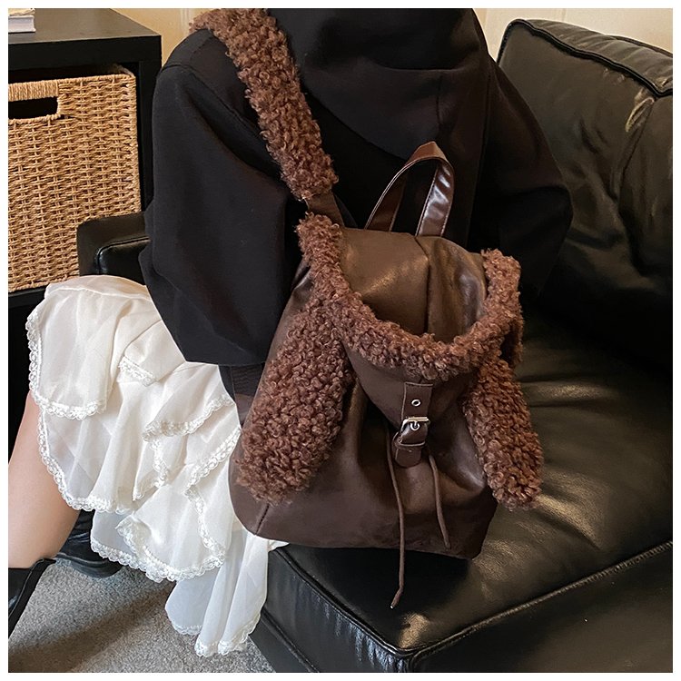 Lightweight Animal Pattern PU Leather Flap Backpack for Women detail 23