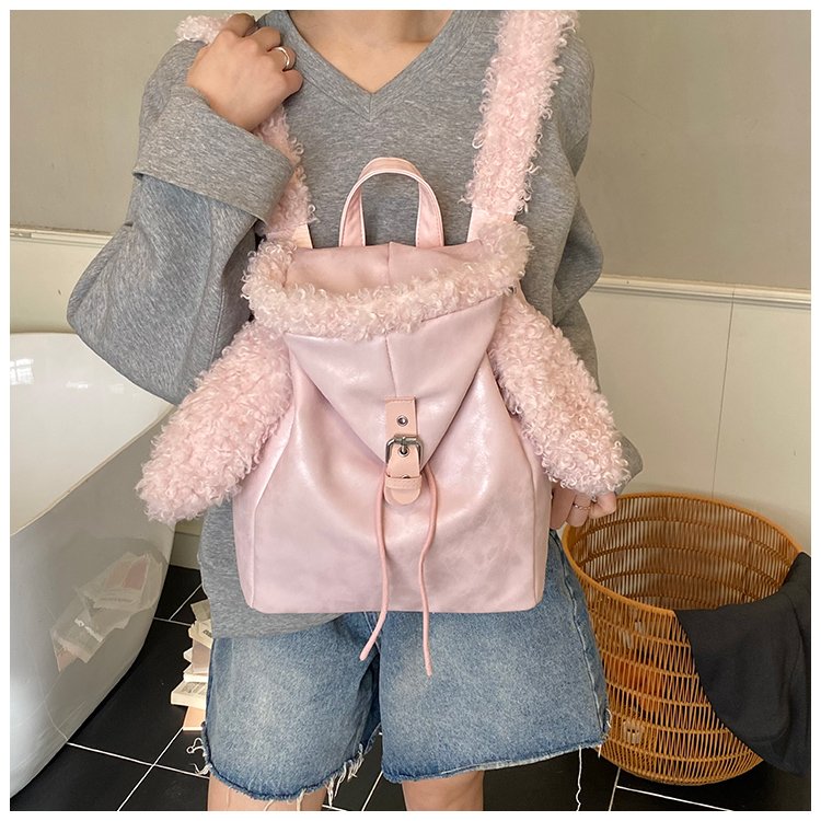 Lightweight Animal Pattern PU Leather Flap Backpack for Women detail 32