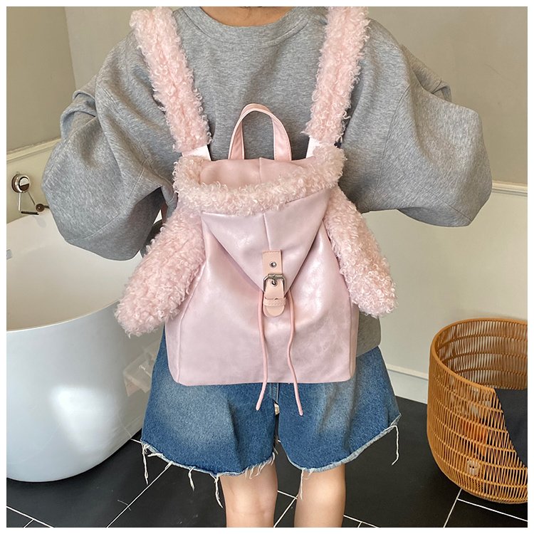 Lightweight Animal Pattern PU Leather Flap Backpack for Women detail 36