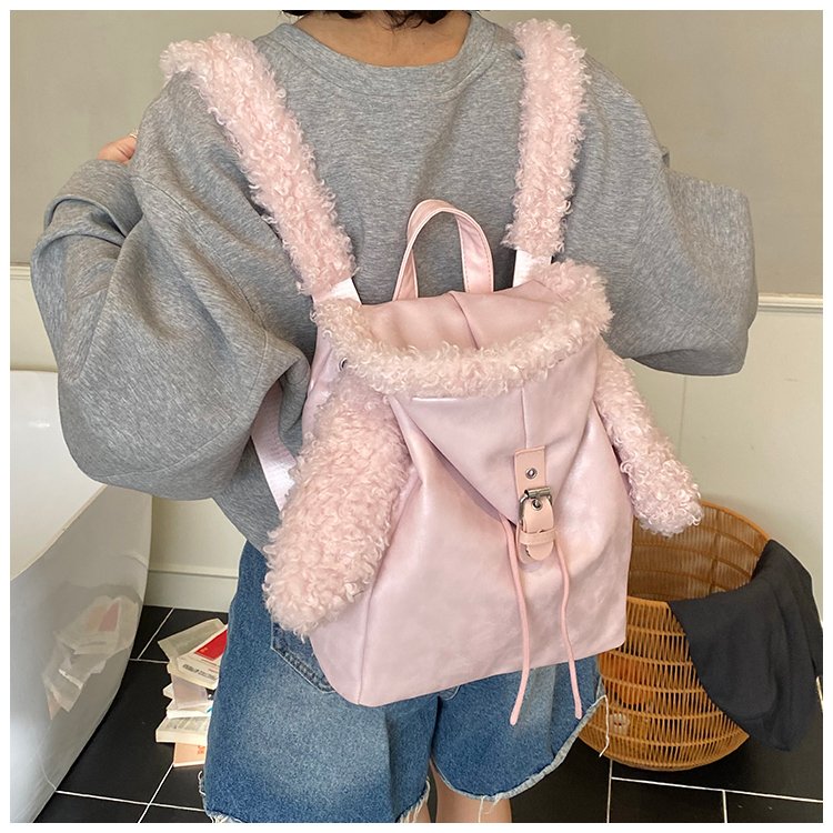 Lightweight Animal Pattern PU Leather Flap Backpack for Women detail 38
