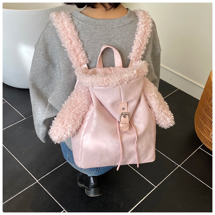 Lightweight Animal Pattern PU Leather Flap Backpack for Women detail 39
