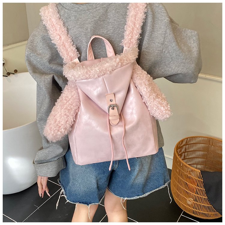 Lightweight Animal Pattern PU Leather Flap Backpack for Women detail 40
