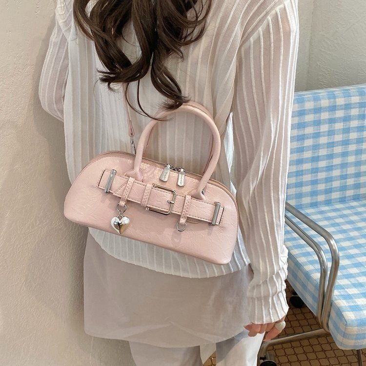 Women's PU Leather Belted Barrel Bag view 2