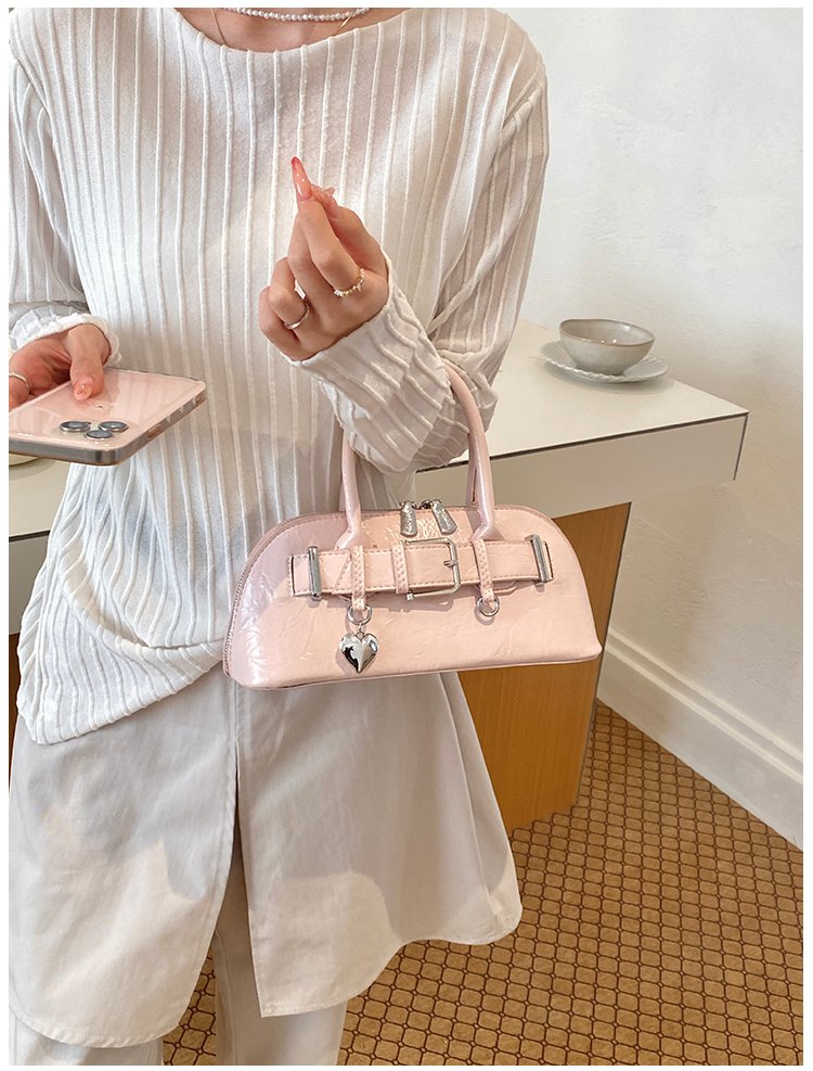 Women's PU Leather Belted Barrel Bag detail 14