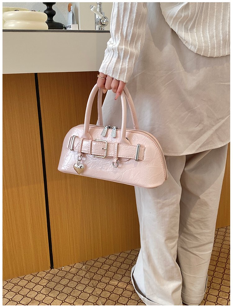 Women's PU Leather Belted Barrel Bag detail 17
