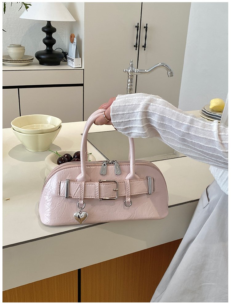 Women's PU Leather Belted Barrel Bag detail 18