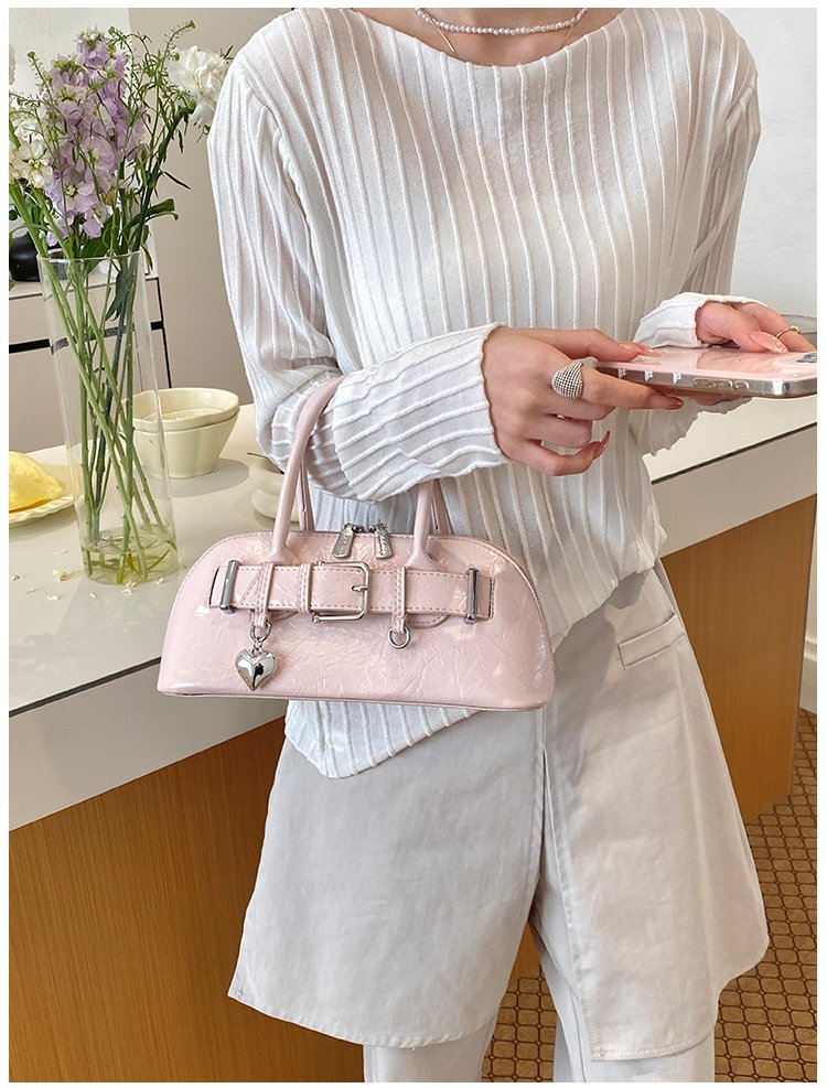 Women's PU Leather Belted Barrel Bag detail 20