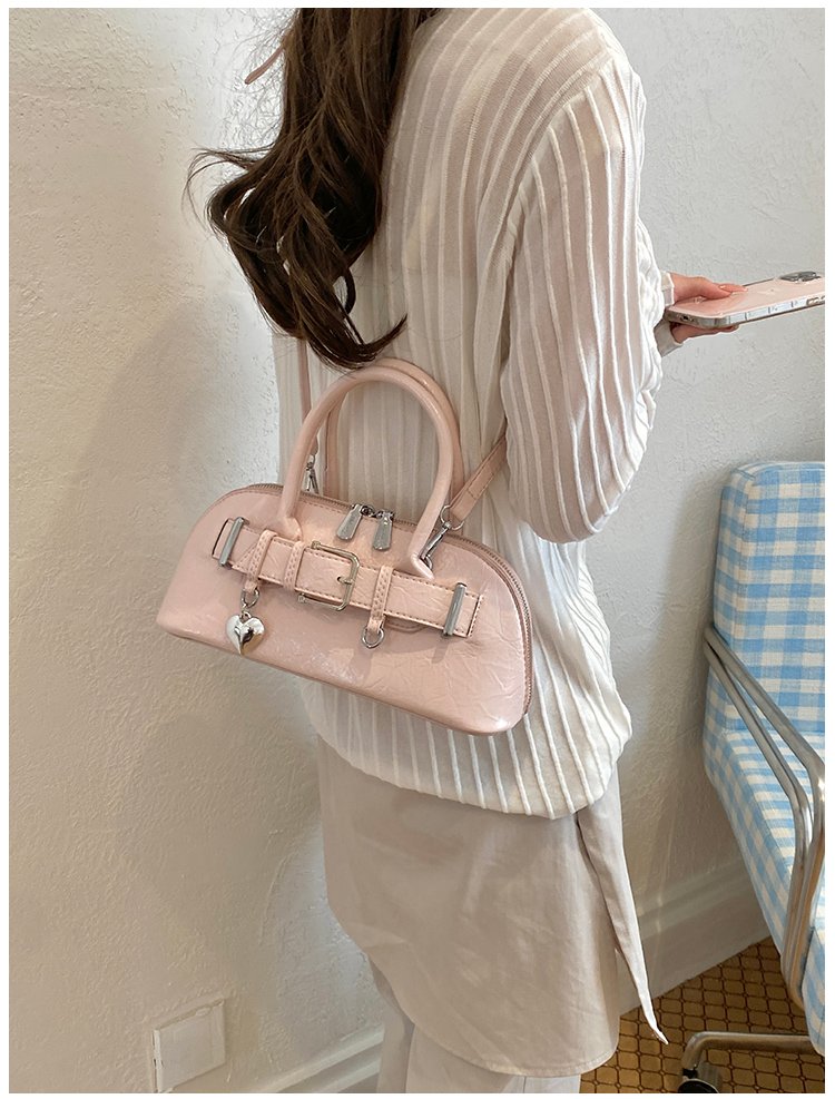 Women's PU Leather Belted Barrel Bag detail 23
