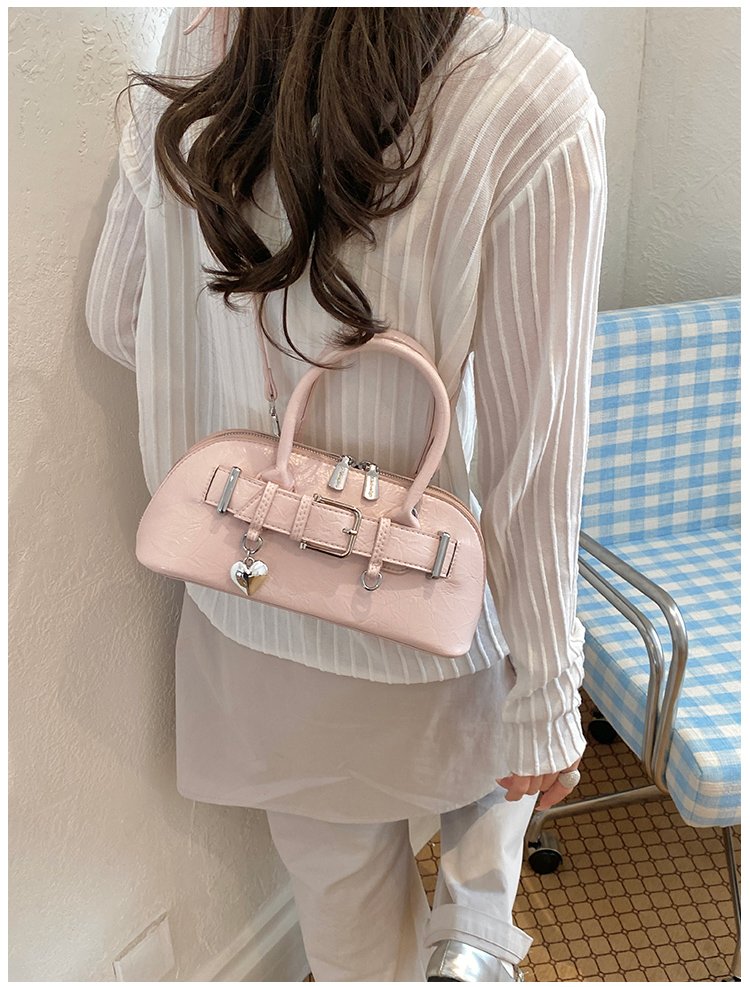Women's PU Leather Belted Barrel Bag detail 24