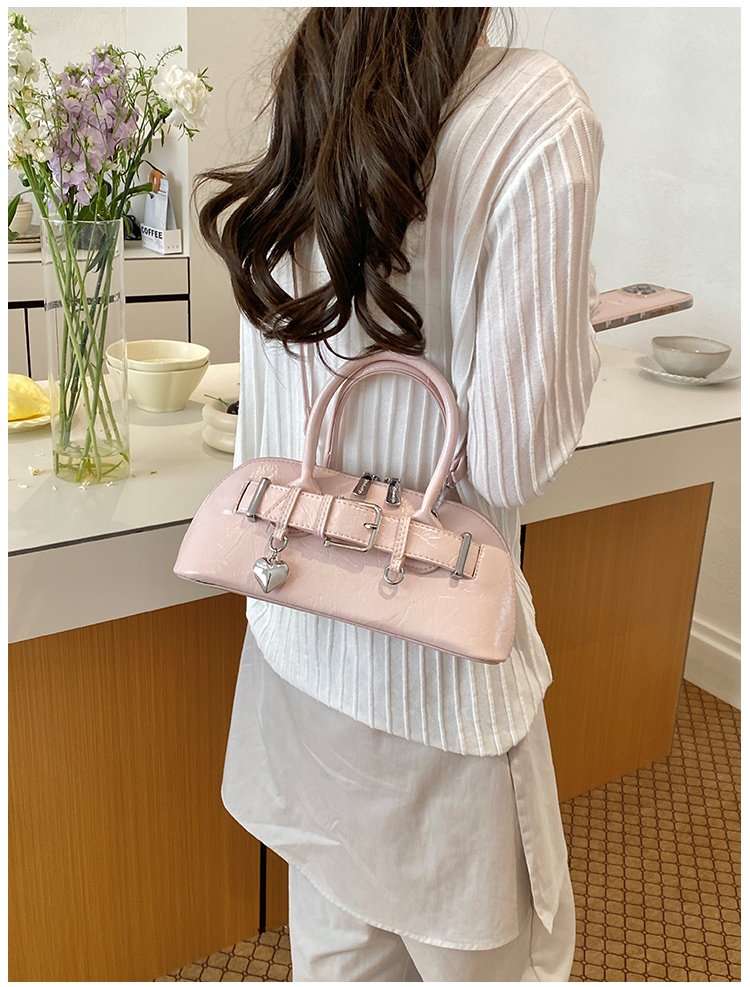 Women's PU Leather Belted Barrel Bag detail 25