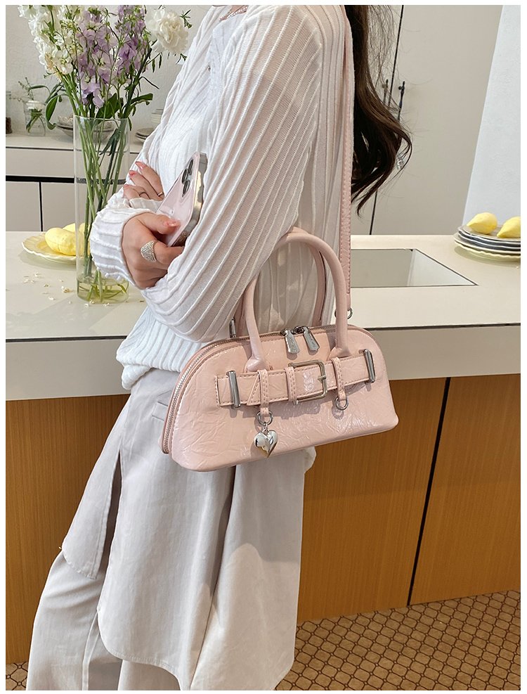 Women's PU Leather Belted Barrel Bag detail 26