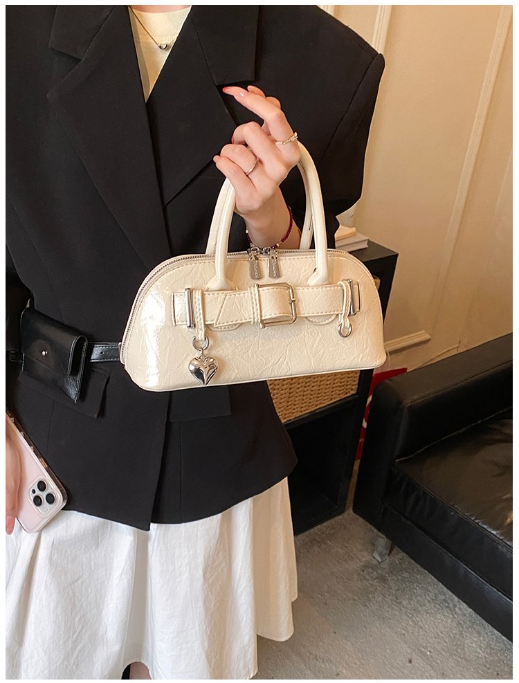 Women's PU Leather Belted Barrel Bag detail 30