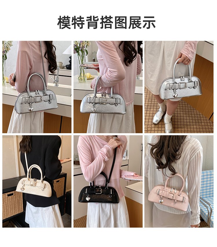 Women's PU Leather Belted Barrel Bag detail 3