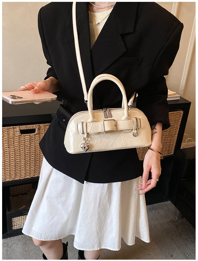Women's PU Leather Belted Barrel Bag detail 40