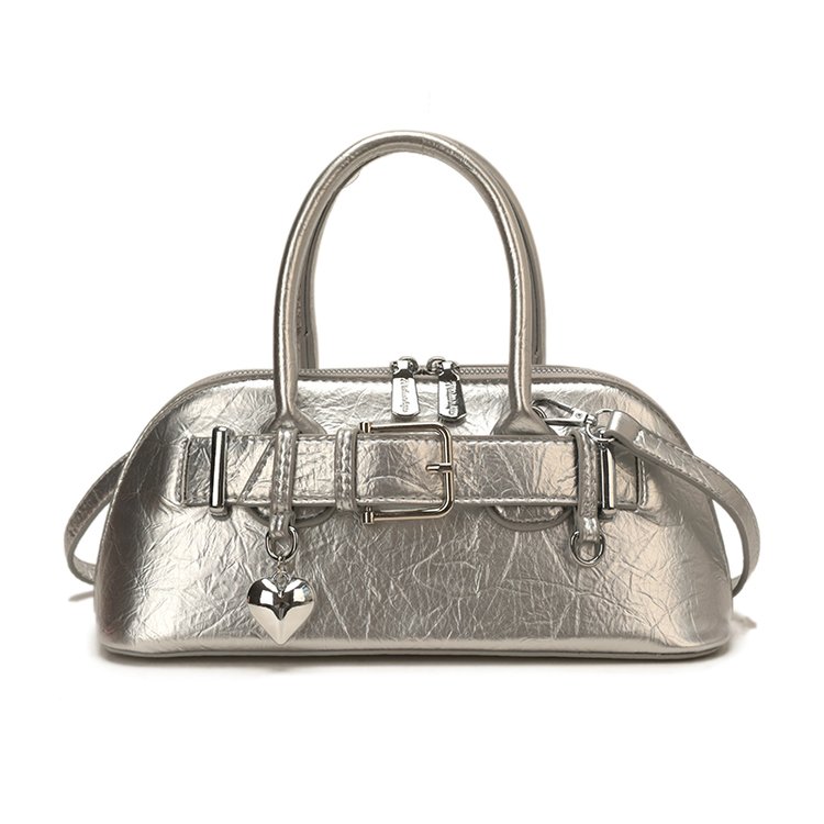 Women's PU Leather Belted Barrel Bag view 4