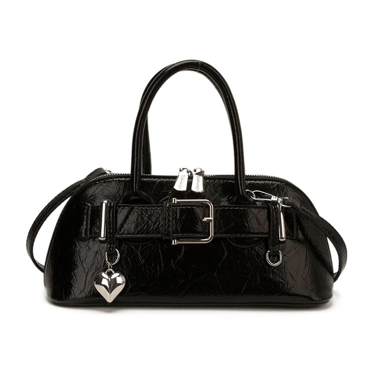 Women's PU Leather Belted Barrel Bag view 5