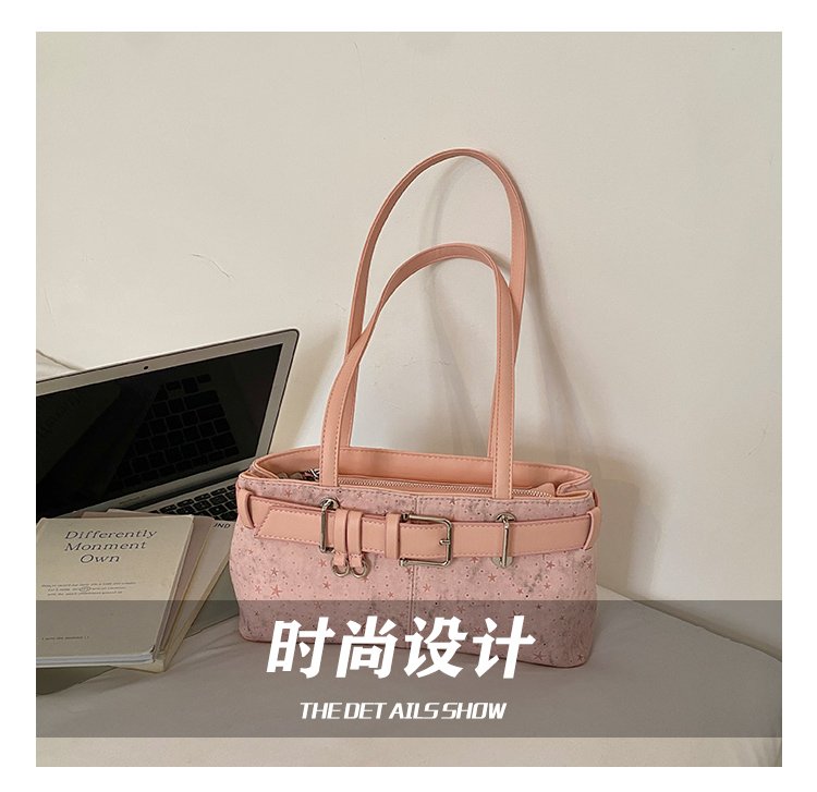 Women's PU Leather Belted Barrel Bag detail 11
