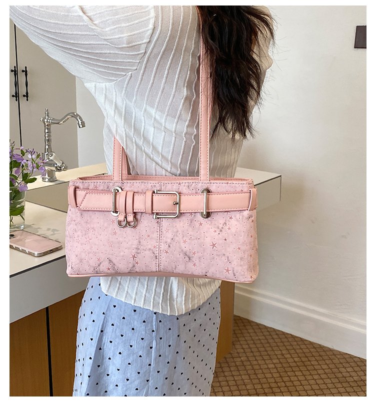 Women's PU Leather Belted Barrel Bag detail 3