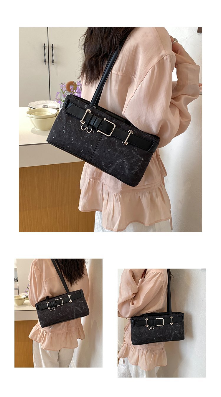 Women's PU Leather Belted Barrel Bag detail 6
