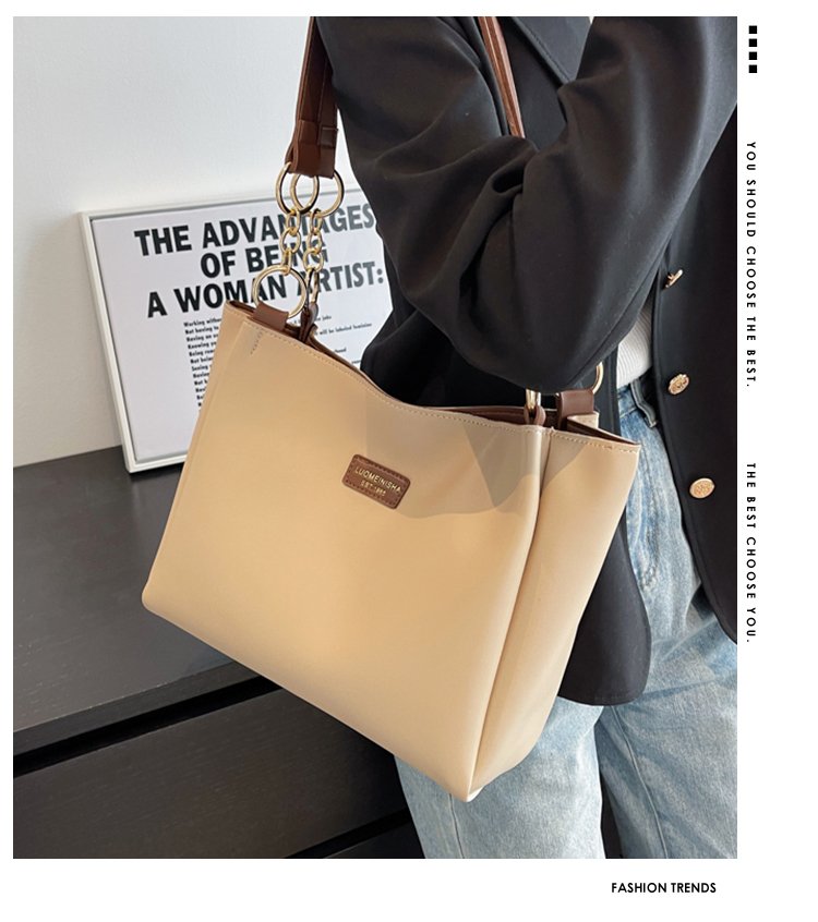 Women's PU Leather Belted Bucket Bag detail 2