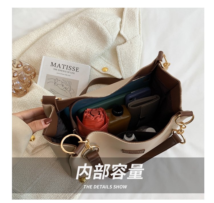 Women's PU Leather Belted Bucket Bag detail 6