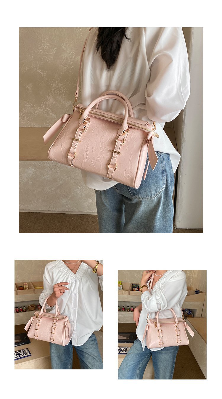 Women's PU Leather Belted Top Handle Crossbody Bag detail 9