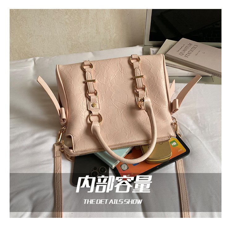 Women's PU Leather Belted Top Handle Crossbody Bag detail 11