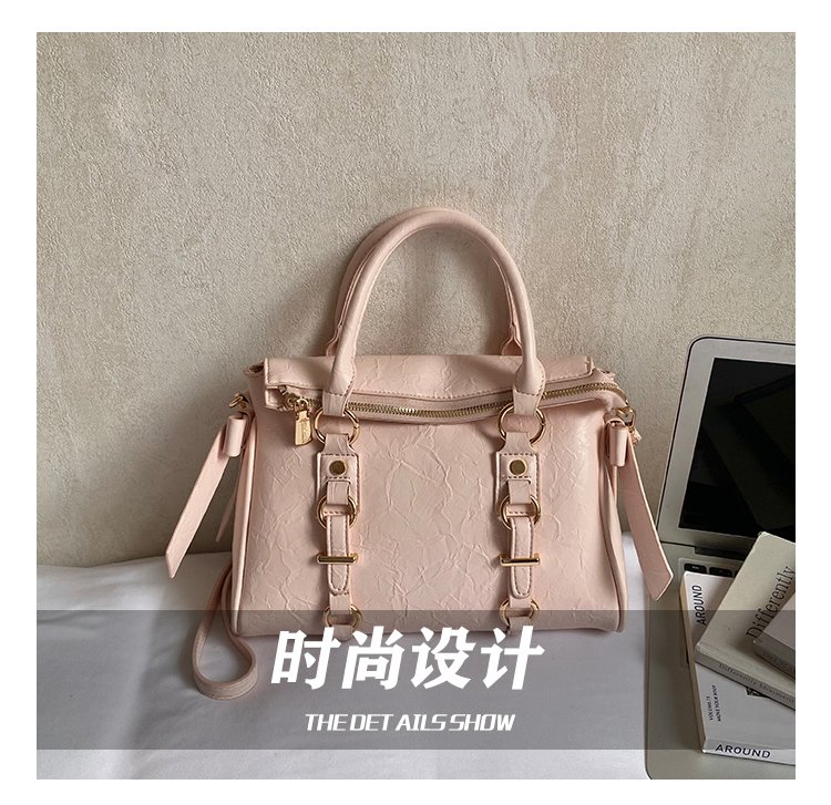 Women's PU Leather Belted Top Handle Crossbody Bag detail 12