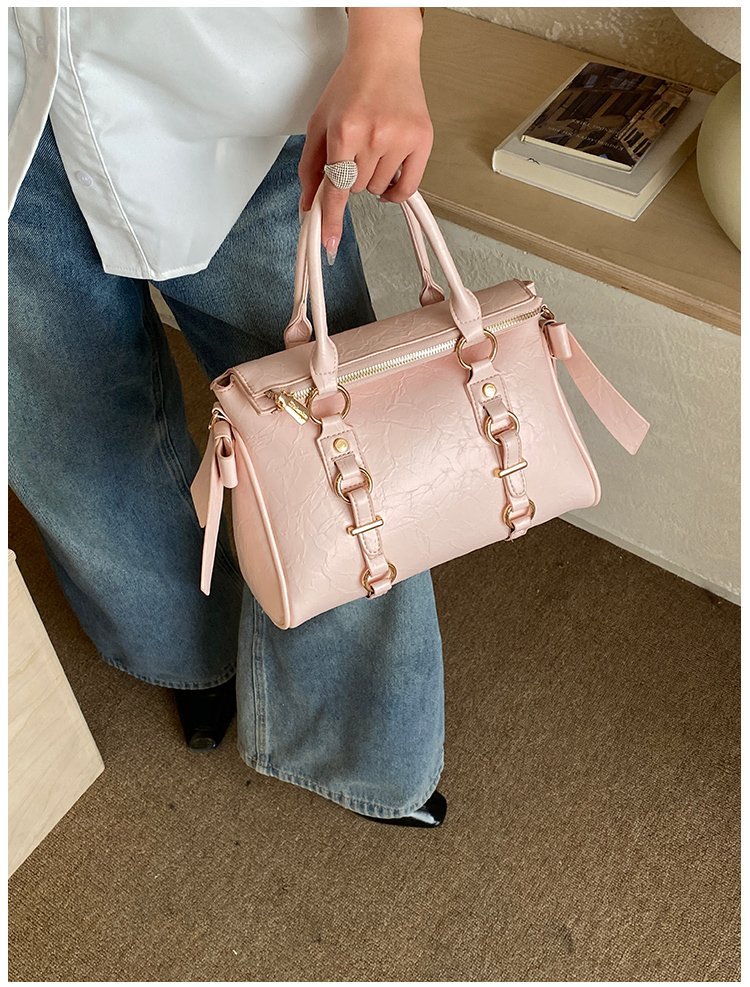Women's PU Leather Belted Top Handle Crossbody Bag detail 18