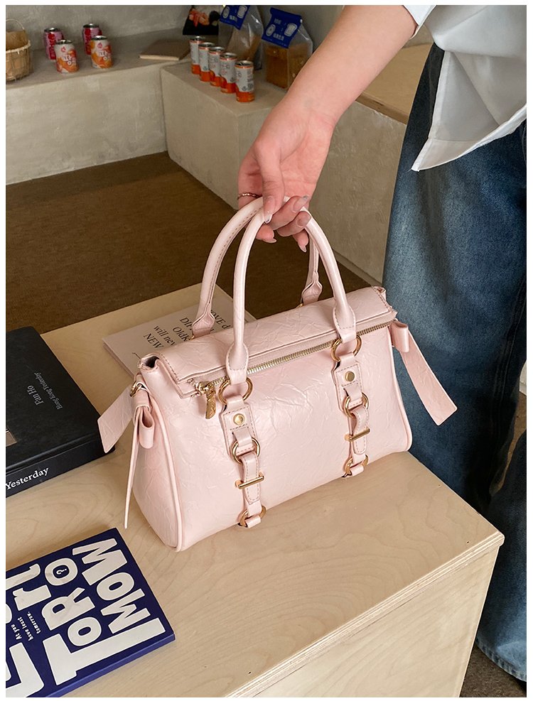 Women's PU Leather Belted Top Handle Crossbody Bag detail 20