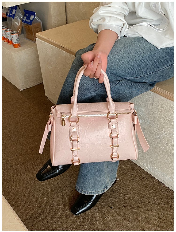 Women's PU Leather Belted Top Handle Crossbody Bag detail 21