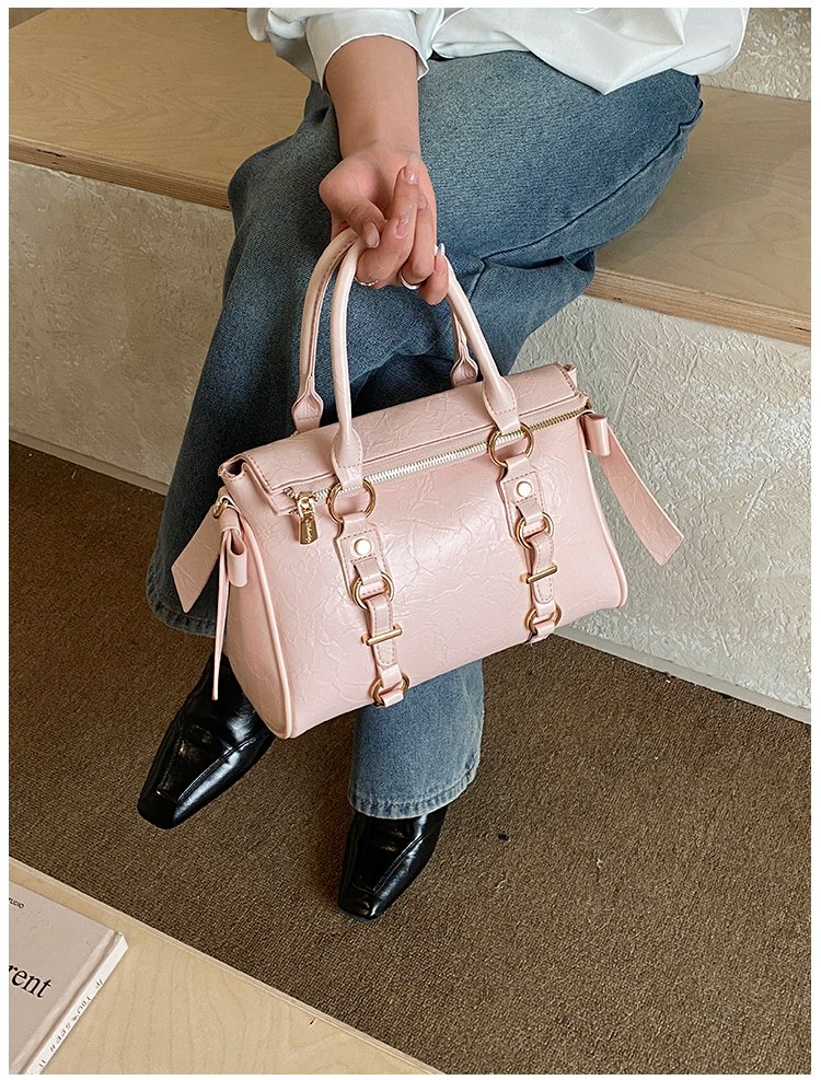 Women's PU Leather Belted Top Handle Crossbody Bag detail 22
