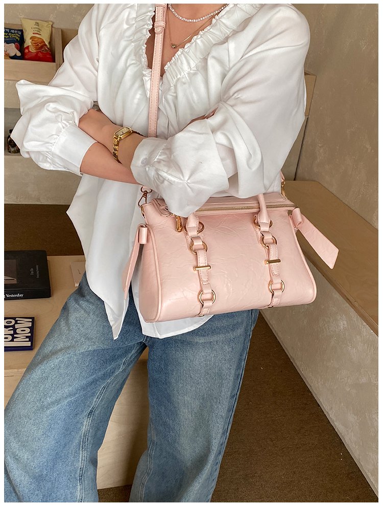 Women's PU Leather Belted Top Handle Crossbody Bag detail 28