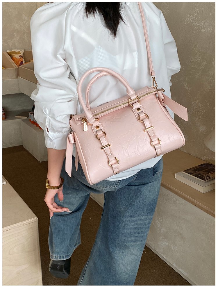 Women's PU Leather Belted Top Handle Crossbody Bag detail 31