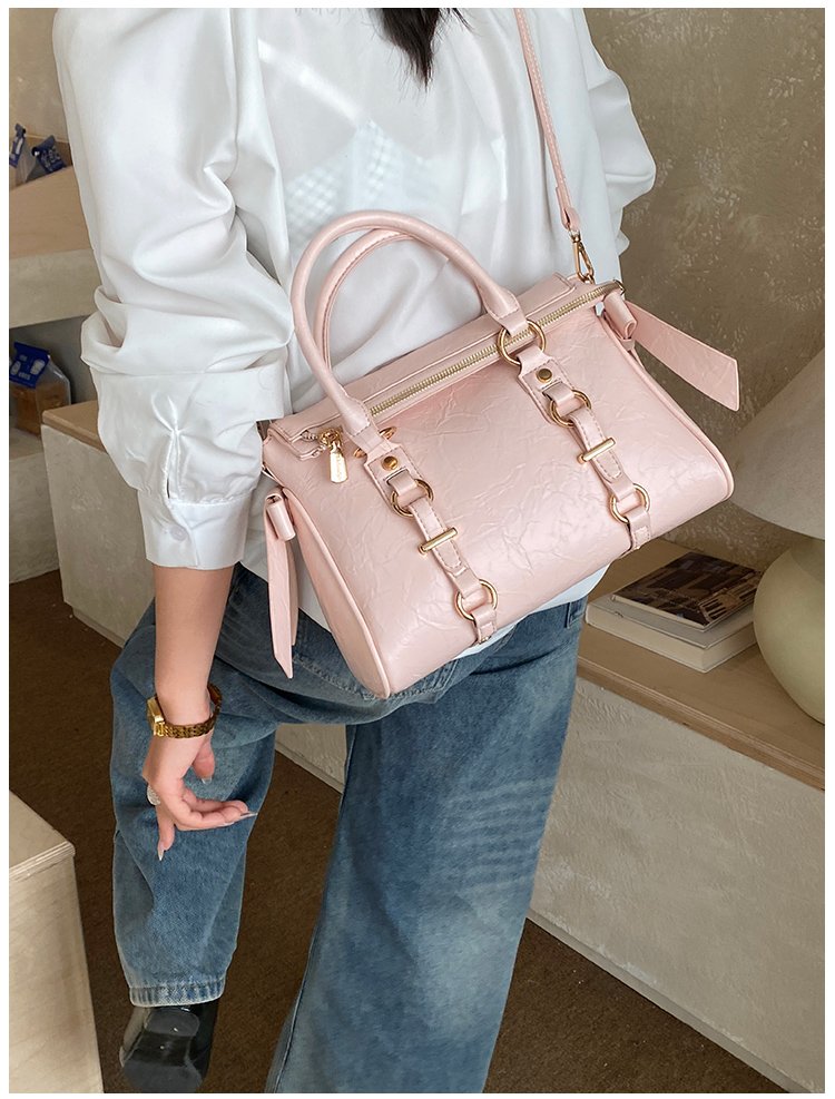 Women's PU Leather Belted Top Handle Crossbody Bag detail 32