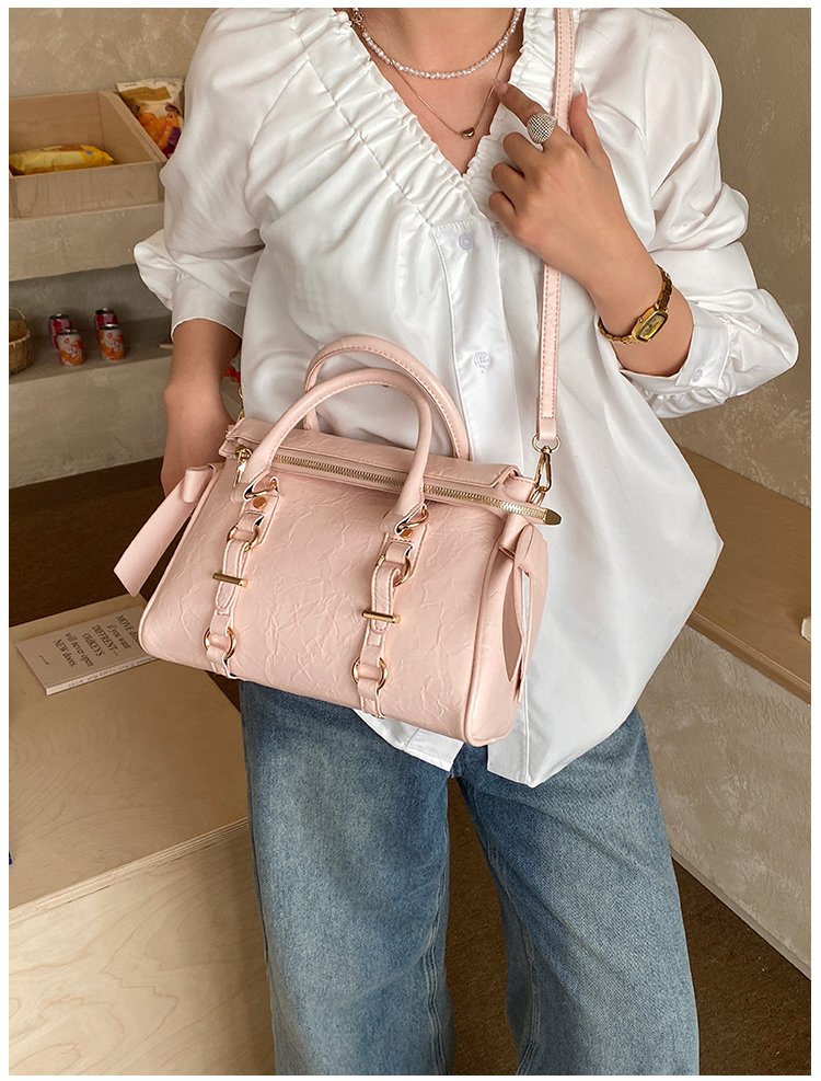 Women's PU Leather Belted Top Handle Crossbody Bag detail 33