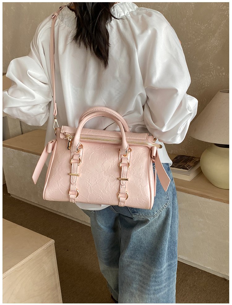 Women's PU Leather Belted Top Handle Crossbody Bag detail 34