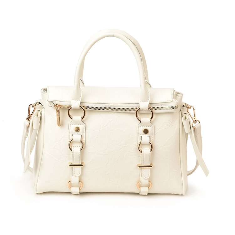 Women's PU Leather Belted Top Handle Crossbody Bag view 3