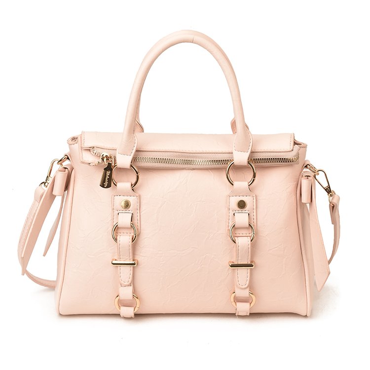 Women's PU Leather Belted Top Handle Crossbody Bag view 1