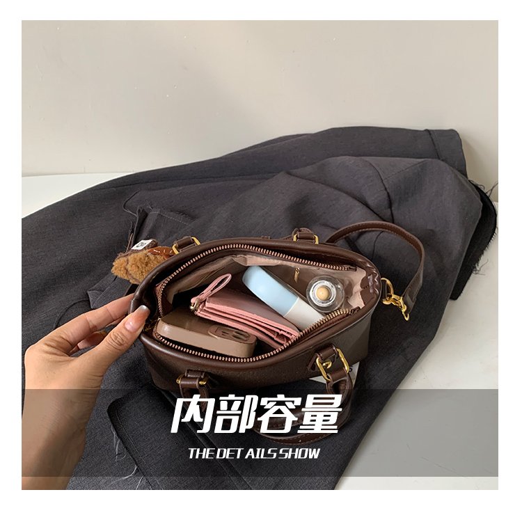 Women's PU Leather Belted Top Handle Crossbody Bag detail 11