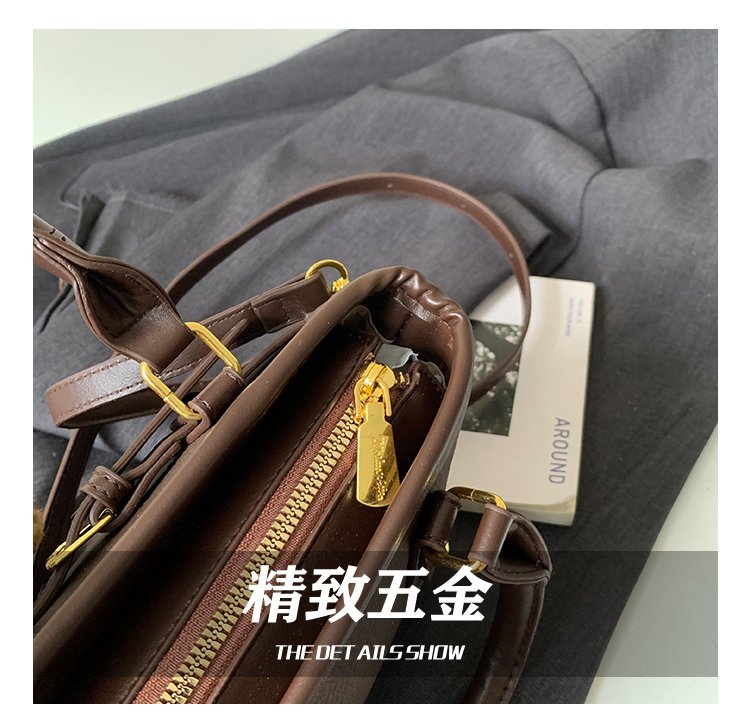 Women's PU Leather Belted Top Handle Crossbody Bag detail 12