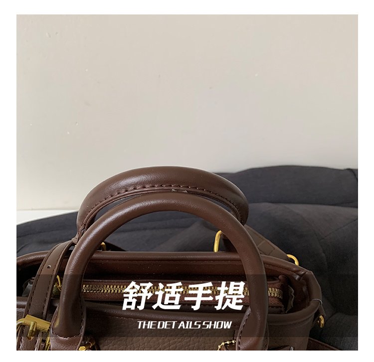 Women's PU Leather Belted Top Handle Crossbody Bag detail 14