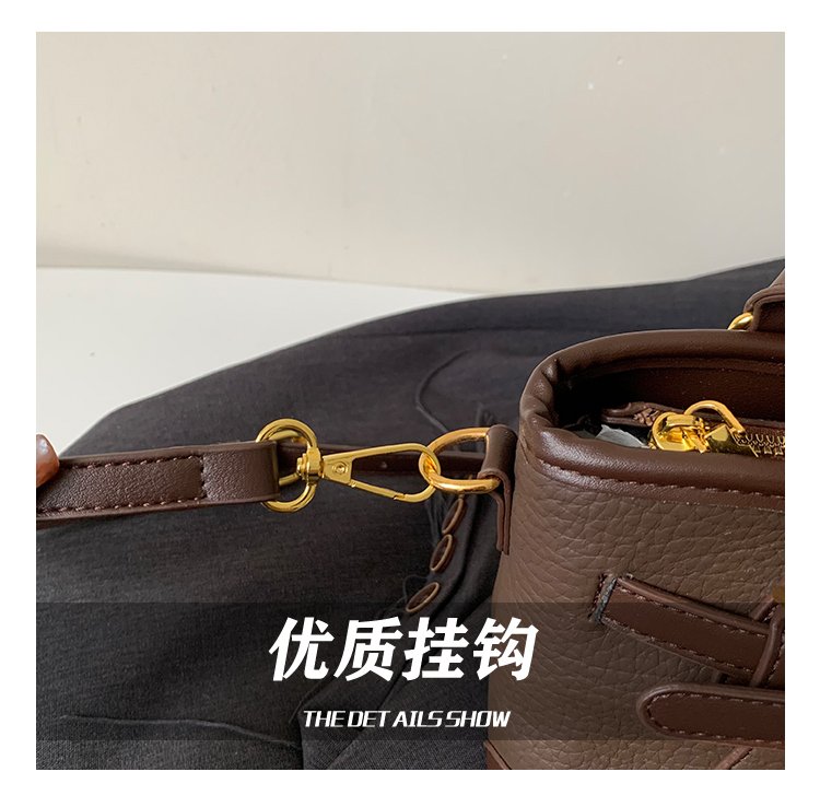 Women's PU Leather Belted Top Handle Crossbody Bag detail 17