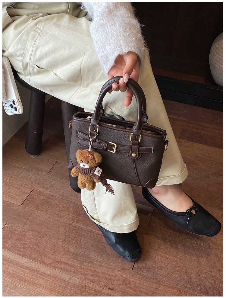 Women's PU Leather Belted Top Handle Crossbody Bag detail 27