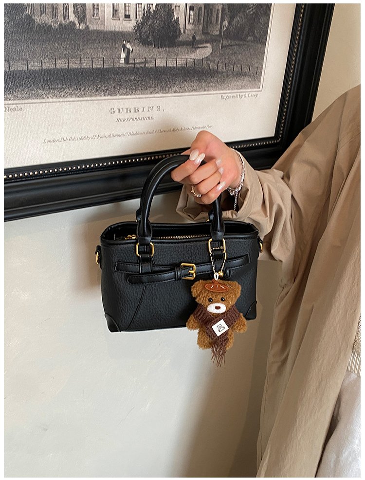 Women's PU Leather Belted Top Handle Crossbody Bag detail 34