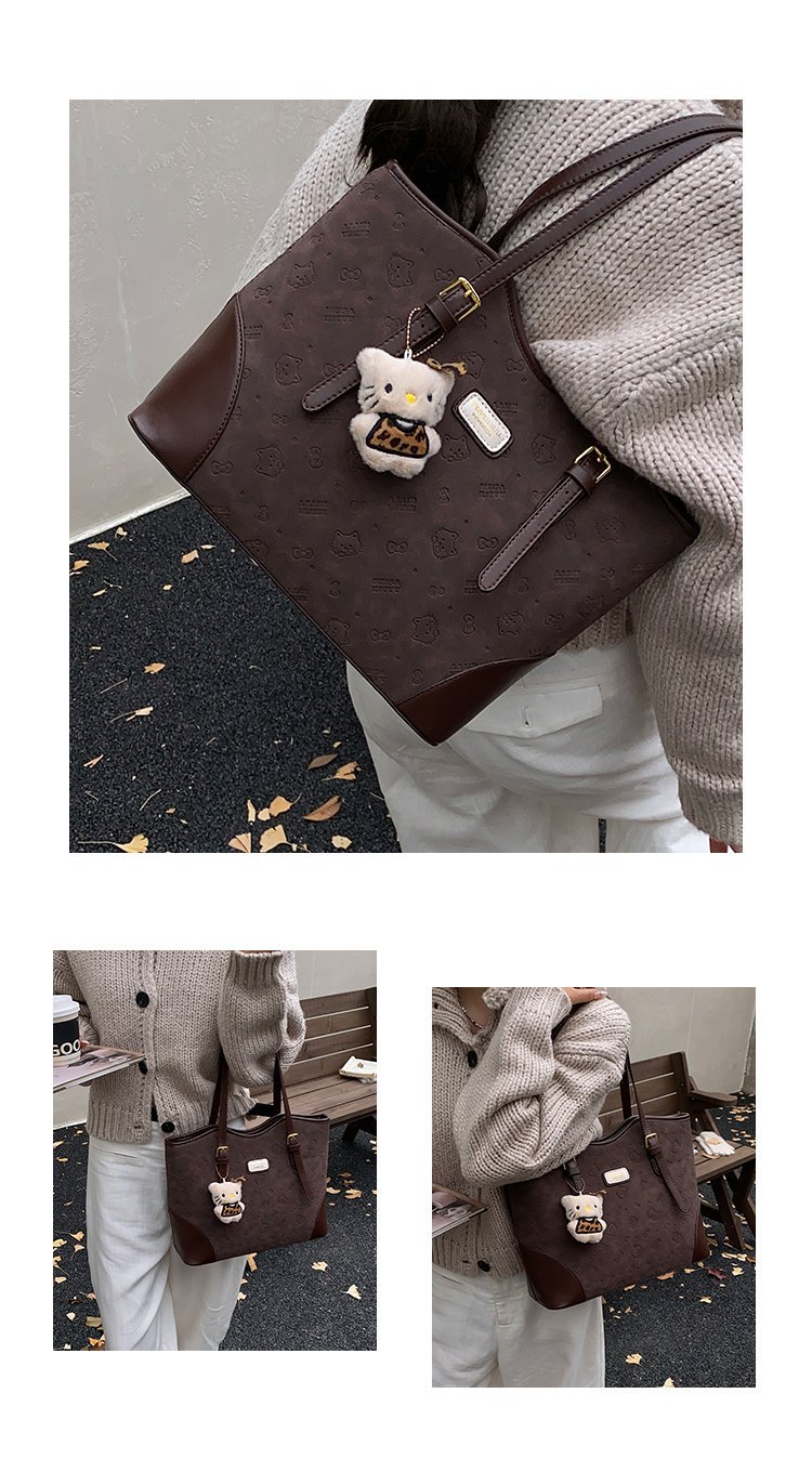 Women's PU Leather Belted Tote Bag detail 9