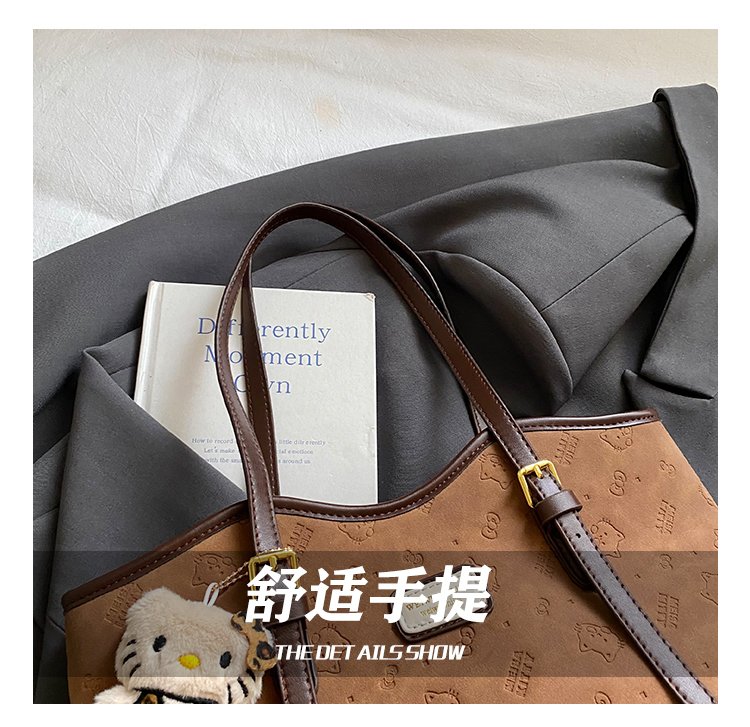 Women's PU Leather Belted Tote Bag detail 14