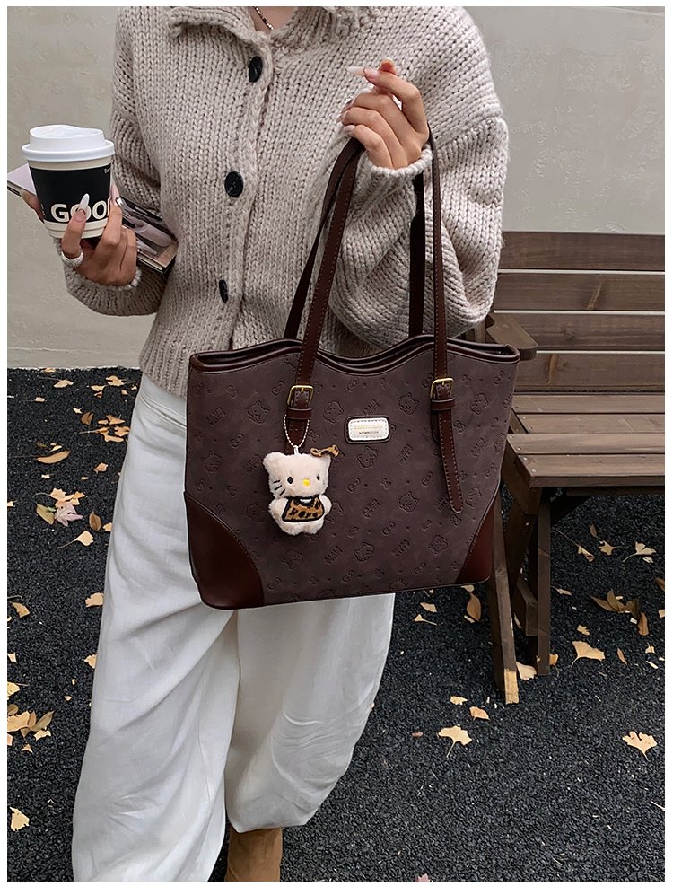 Women's PU Leather Belted Tote Bag detail 15